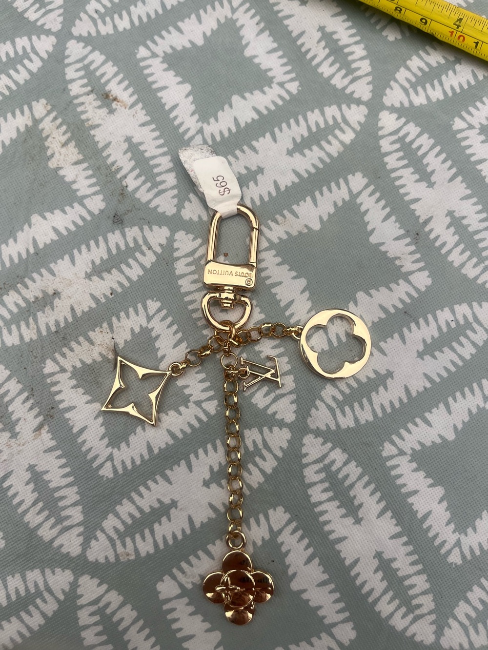 Louis Vuitton Gold Tone Monogram Charm Key & Bag Holder